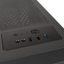 CARCASA  SPACER - gaming, Middle Tower, ATX, "FLASH", fara sursa, sticla securizata, USB 2.0 x 2, USB 3.0 x 1, PSU shroud, black