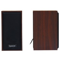 BOXE SPACER 2.0, RMS:  6W (2 x 3W), control volum, USB power, wooden, "SPSK-201-WD" (timbru verde 0.8 lei)