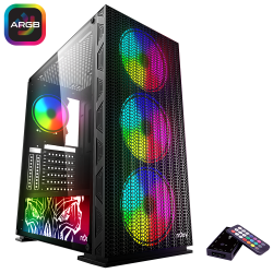 CARCASA NJOY Middle Tower,ATX, "Kona",fara sursa,sticla securizata,fanx4,USB 2.0 x 1,USB 3.0x2,Jack 3.5 mmx2,mesh fan ctr (inclu