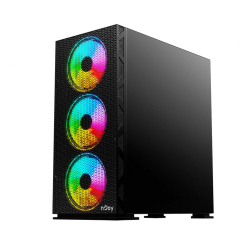 CARCASA NJOY Middle Tower,ATX, "Kona",fara sursa,sticla securizata,fanx4,USB 2.0 x 1,USB 3.0x2,Jack 3.5 mmx2,mesh fan ctr (inclu