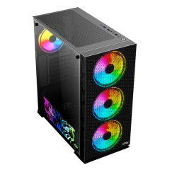 CARCASA NJOY Middle Tower,ATX, "Kona",fara sursa,sticla securizata,fanx4,USB 2.0 x 1,USB 3.0x2,Jack 3.5 mmx2,mesh fan ctr (inclu