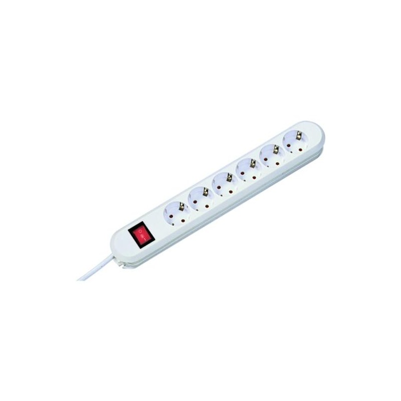 PRELUNGITOR Bachmann, Schuko x 6, conectare prin Schuko (T), cablu 3 m, fara protectie, alb, "381.251KR" (timbru verde 0.18 lei)