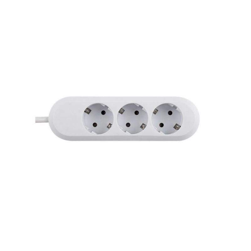 PRELUNGITOR Bachmann, Schuko x 3, conectare prin Schuko (T), cablu 3 m, fara protectie, alb, "387.271R" (timbru verde 0.18 lei)