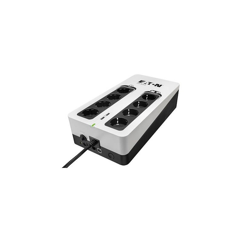 UPS Eaton, Offline, Tower, 510 W, fara AVR, Schuko x 8, LED, back-up 1 - 10 min. "3S850D" (timbru verde 11 lei)