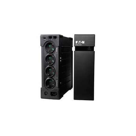 UPS Eaton "Ellipse ECO 650", Offline, Tower, 400 W, fara AVR, Schuko x 4, LED, back-up 1 - 10 min. "EL650USBDIN" (timbru verde 1