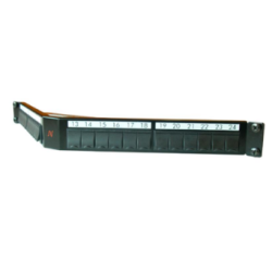 Nexans Patch Panel neechipat Modular unghiular Cat 5, 6, 6A, 7, 7A, Cupru 24 Snap-in LANmark Negru, "N521.671"