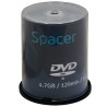 DVD-R SPACER  4.7GB, 120min, viteza 16x, 100 buc, spindle, "DVDR100"