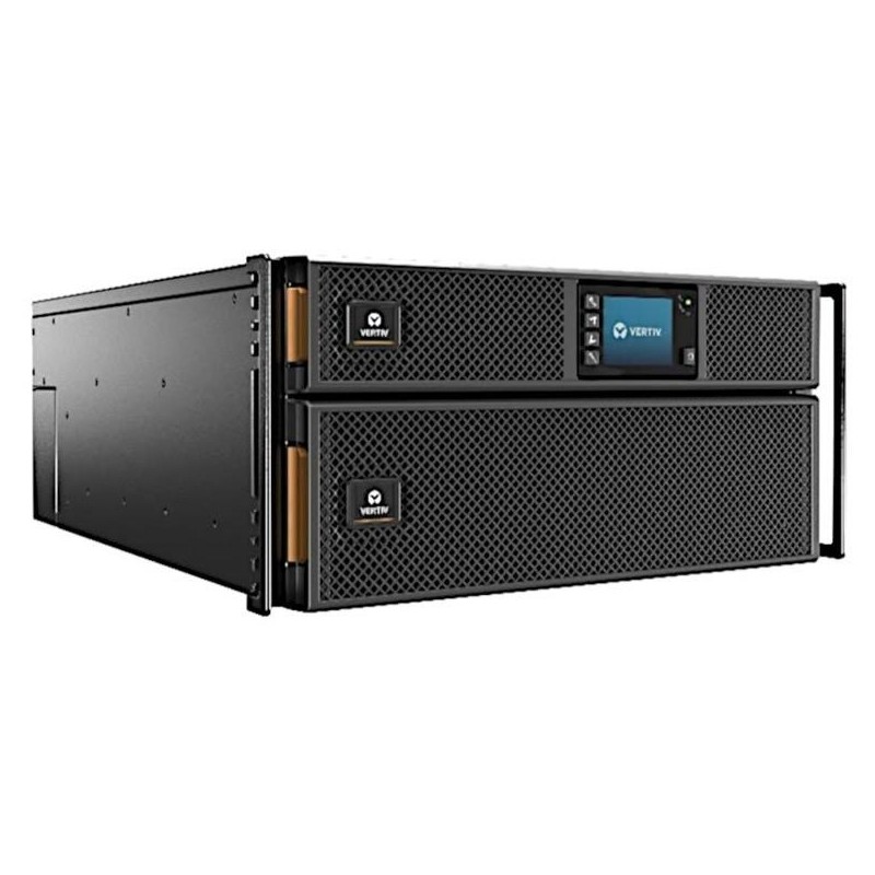 UPS Vertiv "GXT5", Online, Tower/rack, 6000 W, fara AVR, IEC x 8 | Terminal Block, display LCD, back-up 11 - 20 min. "GXT5-6000I