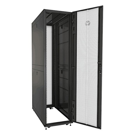 Rack 42U 1998mm Hx800mm Wx 115mm D with 77% Perforated Locking Front Door,77% Perforated Split Locking Rear Doors,pair 19" Mount