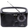 RADIO portabil AKAI, compact 1.0, Bluetooth, cu fir, conector Bluetooth, Jack 3.5mm, USB, negru, "APR-85BT" (timbru verde 2.00 l