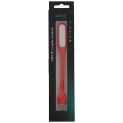 LAMPA LED USB pentru notebook, SPACER, red, "SPL-LED-RD" (timbru verde 0.18 lei)
