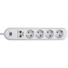 PRELUNGITOR Bachmann, Schuko x 4, conectare prin Schuko (T), cablu 1.5 m, protectie supratensiune, alb, "B381.2212K" (timbru ver
