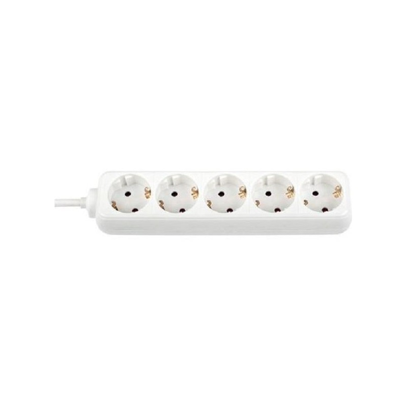 PRELUNGITOR Bachmann, Schuko x 5, conectare prin Schuko (T), cablu 5 m, fara protectie, alb, "B3812525" (timbru verde 0.18 lei)