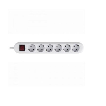 PRELUNGITOR Bachmann, Schuko x 6, conectare prin Schuko (T), cablu 1.5 m, protectie supratensiune, alb, "BM-381.250KR" (timbru v