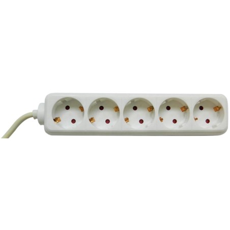 PRELUNGITOR Bachmann, Schuko x 5, 10A, conectare prin Schuko (T), cablu 1.5 m, fara protectie, alb, "BM-3812500" (timbru verde 0