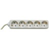 PRELUNGITOR Bachmann, Schuko x 5, 10A, conectare prin Schuko (T), cablu 1.5 m, fara protectie, alb, "BM-3812500" (timbru verde 0