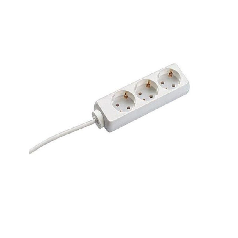 PRELUNGITOR Bachmann, Schuko x 3, conectare prin Schuko (T), cablu 5 m, fara protectie, alb, "BM-3842025" (timbru verde 0.18 lei