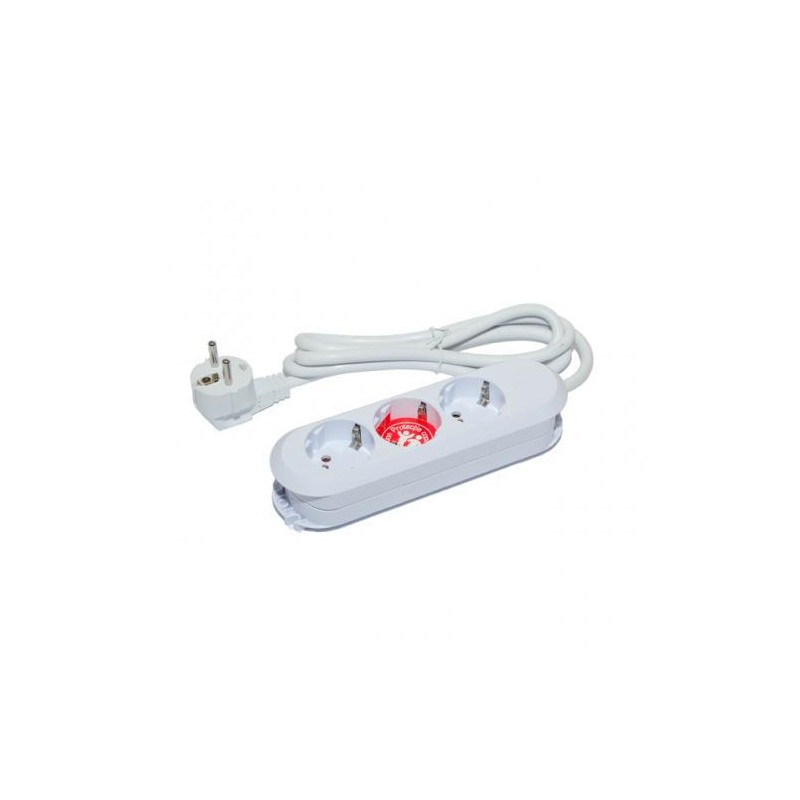 PRELUNGITOR Bachmann, Schuko x 3, conectare prin Schuko (T), cablu 1.5 m, protectie copii, alb, "BM-387.270R" (timbru verde 0.18