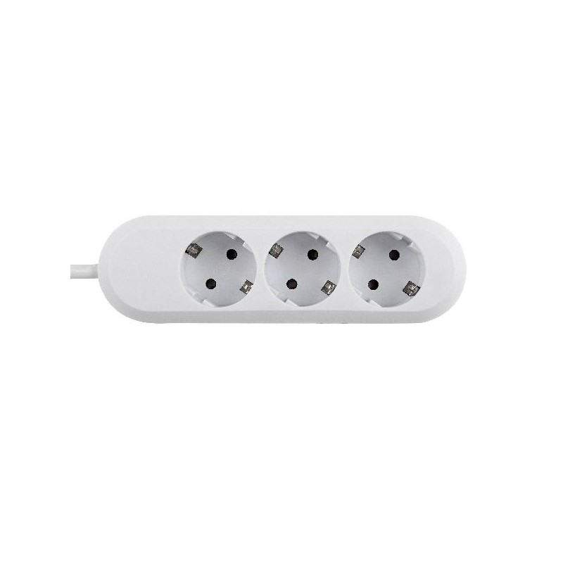 PRELUNGITOR Bachmann, Schuko x 3, conectare prin Schuko (T), cablu 3 m, fara protectie, alb, "BM-387.271R" (timbru verde 0.18 le