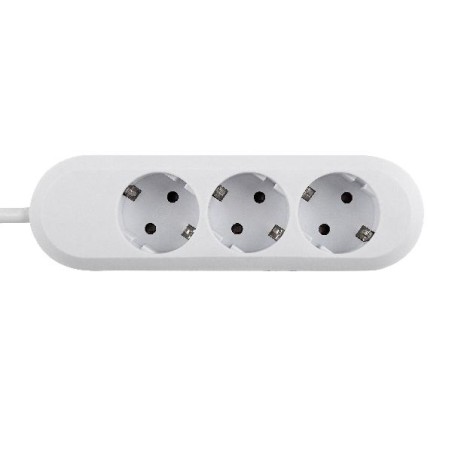 PRELUNGITOR Bachmann, Schuko x 3, conectare prin Schuko (T), cablu 3 m, fara protectie, alb, "BM-387.271R" (timbru verde 0.18 le