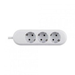 PRELUNGITOR Bachmann, Schuko x 3, conectare prin Schuko (T), cablu 5 m, fara protectie, alb, "BM-387.272R" (timbru verde 0.18 le