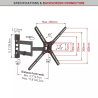Full Motion Barkan TV Wall Mount 65" "BM343"