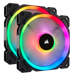 VENTILATOR Corsair, pt carcasa PC, 140 mm, 1300 rpm, LED RGB, 2 ventilatoare, "CO-9050074-WW"