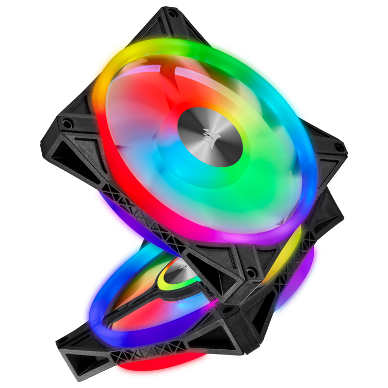 VENTILATOR Corsair, pt carcasa PC, 140 mm, 1250 rpm, LED RGB, 2 ventilatoare, "CO-9050100-WW"