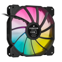 VENTILATOR Corsair, pt carcasa PC, 140 mm, 1200 rpm, LED RGB, 1 ventilator, "CO-9050110-WW"