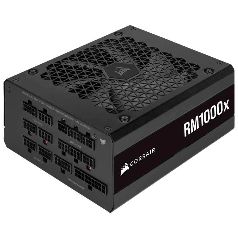 SURSA CORSAIR, 1000 W, "RM1000x" modulara, ATX 12V V2.4, fan 135 mm x 1, 80 Plus Gold, MB 20+4 pin x 1, CPU 4+4 pinx3, PCI-E 6+2