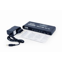 SPLITTER video GEMBIRD, split HDMI la 4 monitoare, conector intrare: HDMI (M); conector iesire: HDMI (M) x 4, "DSP-4PH4-02" (tim