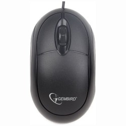 MOUSE GEMBIRD, PC sau NB, cu fir, USB, optic, 1000 dpi, butoane/scroll 3/1, , negru, "MUS-U-01" (timbru verde 0.18 lei)