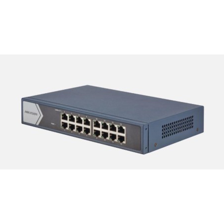 SWITCH Hikvision, Gigabit x 16, carcasa metalica, "DS-3E0516-E(B)" (timbru verde 2 lei)