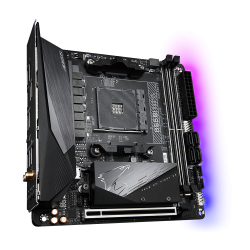 PLACA de BAZA Gigabyte "B550 I AORUS PRO AX", skt AM4, mini ITX, AMD B550, 2 x DDR4, max. 64 GB, 4 x SATA, 2 x M.2, 7.1, "B550 I