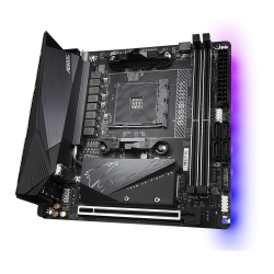PLACA de BAZA Gigabyte "B550 I AORUS PRO AX", skt AM4, mini ITX, AMD B550, 2 x DDR4, max. 64 GB, 4 x SATA, 2 x M.2, 7.1, "B550 I
