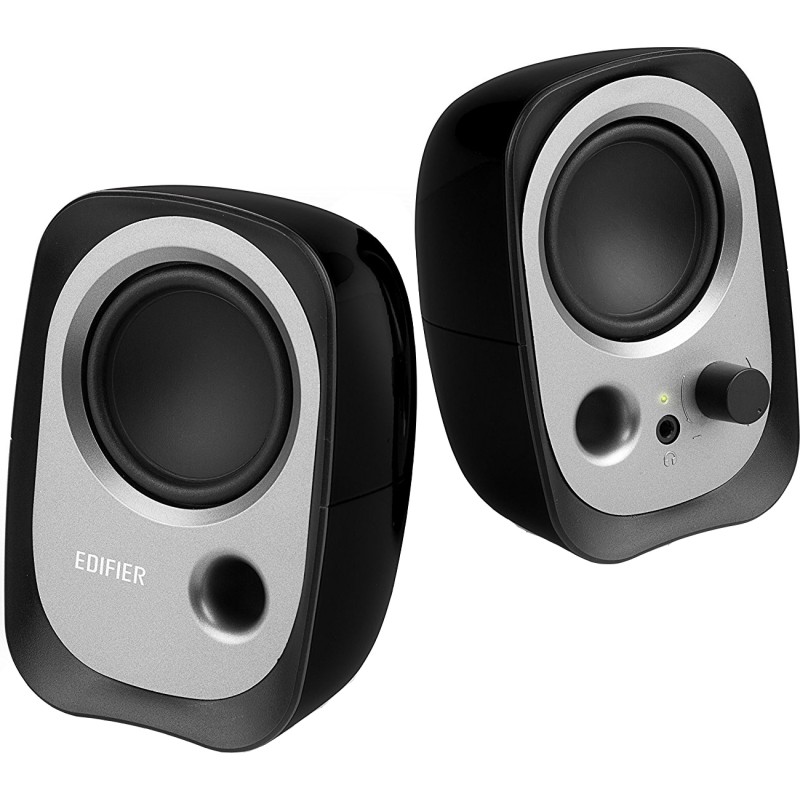 BOXE EDIFIER 2.0, RMS:   4W (2 x 2W), bass reflex port, USB power, black, "R12U"  (timbru verde 0.8 lei)