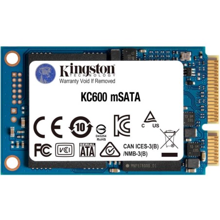 SSD KINGSTON SKC600MS, 512GB, mSATA, S-ATA 3, 3D TLC Nand, R/W: 550/520 MB/s, "SKC600MS/512G"