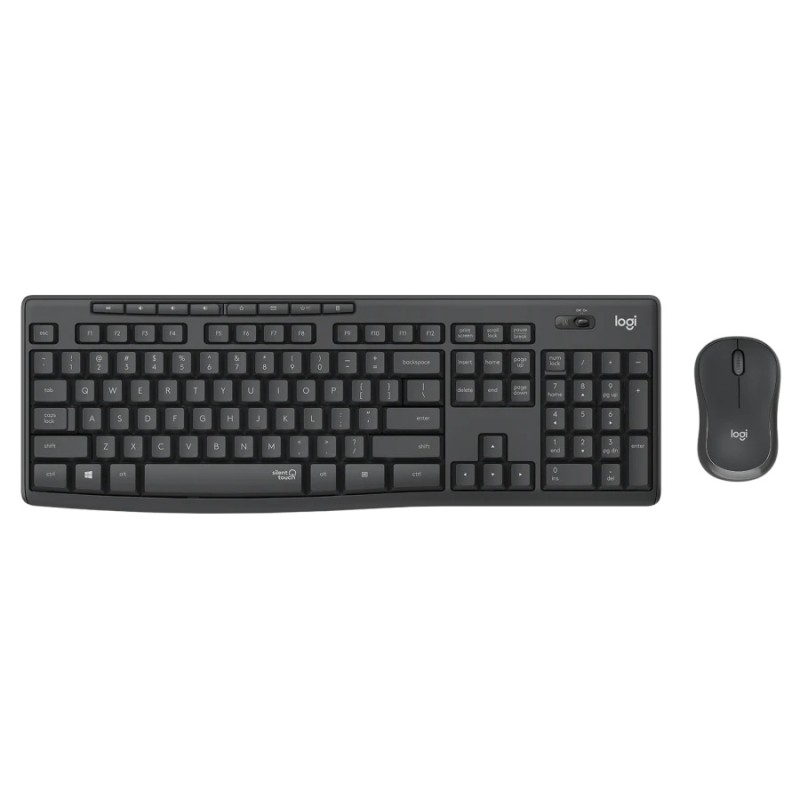 Kit TASTATURA si Mouse LOGITECH, "MK295", wireless, taste format standard (104-108 taste), mouse Graphite, 3/1 butoane, 104, "92