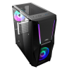 CARCASA NJOY Middle Tower, ATX, "FORT", fara sursa, sticla securizata, fan x 2, USB 2.0 x 1, USB 3.0 x 2, Jack 3.5 mm x 2, mesh 