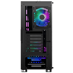 CARCASA NJOY Middle Tower, ATX, "FORT", fara sursa, sticla securizata, fan x 2, USB 2.0 x 1, USB 3.0 x 2, Jack 3.5 mm x 2, mesh 
