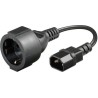 CABLU alimentare GEMBIRD adaptor intrare C14 (tata) la iesire Schuko (mama), 10A, bulk, black, "PC-SFC14M-01" (timbru verde 0.18