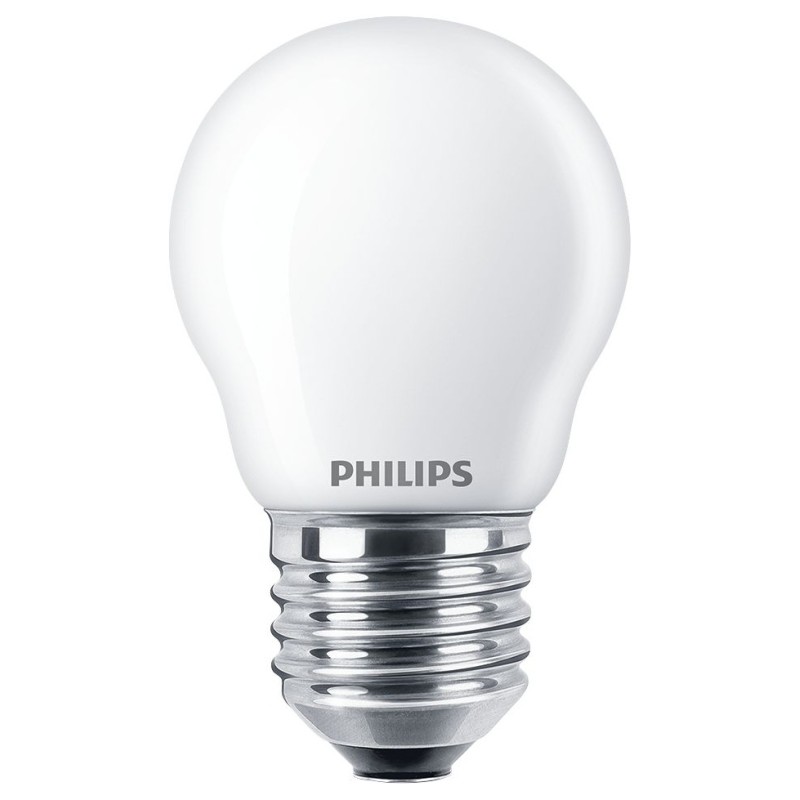 BEC LED Philips, soclu E27, putere 4.3W, forma clasic, lumina alb calda, alimentare 220 - 240 V, "000008718699763473" (timbru ve