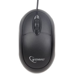 MOUSE GEMBIRD, PC sau NB, cu fir, USB, optic, 1000 dpi, butoane/scroll 3/1, , negru, "MUS-U-01" (timbru verde 0.18 lei)
