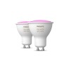 SET 2 SPOTURI incastrate smart LED Philips, soclu GU10, putere 5.7W, forma spot, lumina multicolora, alimentare 220 - 240 V, "00