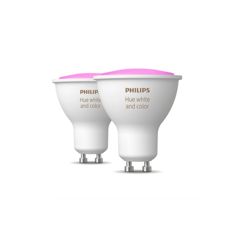 SET 2 SPOTURI incastrate smart LED Philips, soclu GU10, putere 5.7W, forma spot, lumina multicolora, alimentare 220 - 240 V, "00