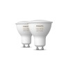 SET 2 SPOTURI incastrate smart LED Philips, soclu GU10, putere 5.7W, forma spot, lumina multicolora, alimentare 220 - 240 V, "00