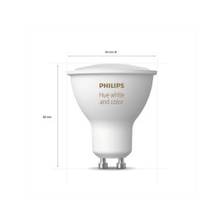 SET 2 SPOTURI incastrate smart LED Philips, soclu GU10, putere 5.7W, forma spot, lumina multicolora, alimentare 220 - 240 V, "00