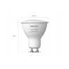 SET 2 SPOTURI incastrate smart LED Philips, soclu GU10, putere 5.7W, forma spot, lumina multicolora, alimentare 220 - 240 V, "00