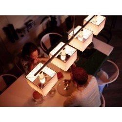 SET 2 becuri smart LED Philips, soclu E14, putere 5.2W, forma lumanare, lumina toate nuantele de alb, alimentare 220 - 240 V, "0