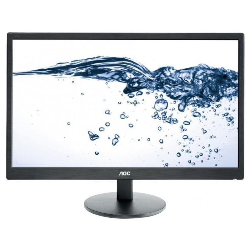 MONITOR AOC 23.6", home, office, TN, Full HD (1920 x 1080), Wide, 250 cd/mp, 5 ms, VGA, DVI, "E2470SWDA" (timbru verde 7 lei)